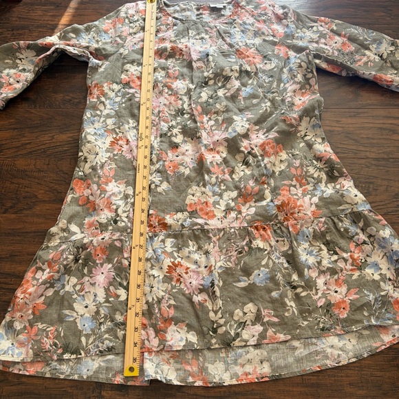 J. Jill Linen Caraway Fresh Bloom Floral Dress - Picture 10 of 16